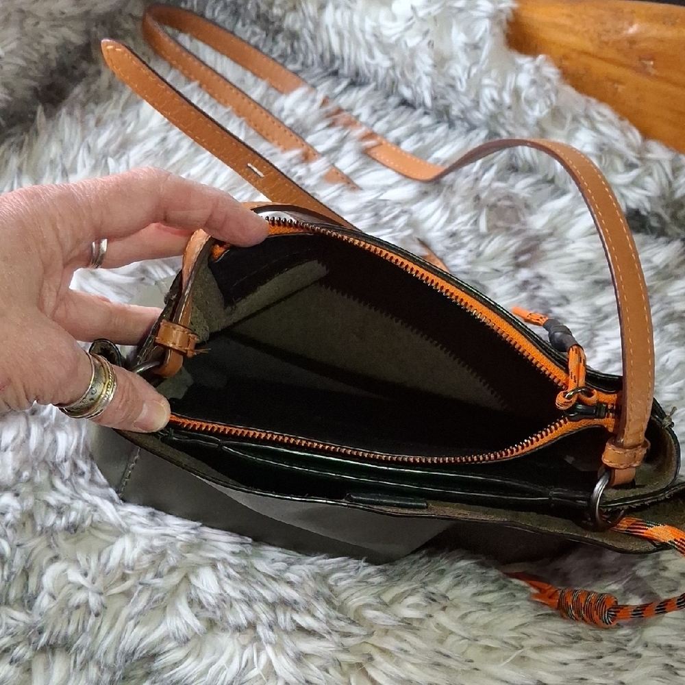 Rag & Bone Green Crossbody with Orange Detail - Picture 3 of 10